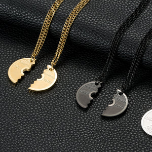 Dumbbell piece couple pendant