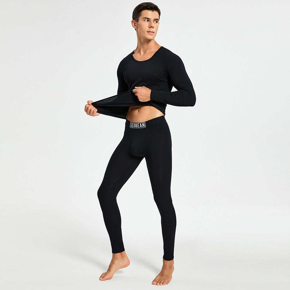 Thermal Underwear Knitted Cotton Stretchy Close-fitting Autumn Clothes And Pants