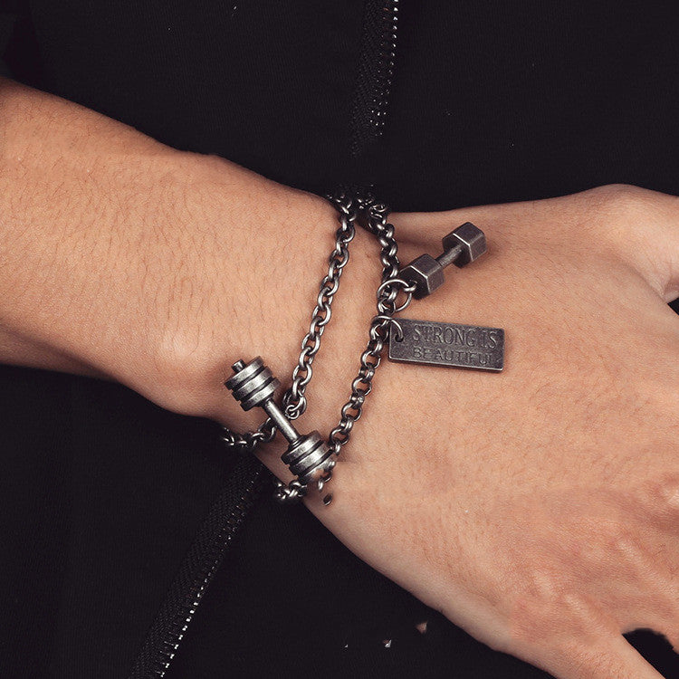 Bohemia Europe And The United States Popular Trend Sports Elements Small Dumbbells Bracelets