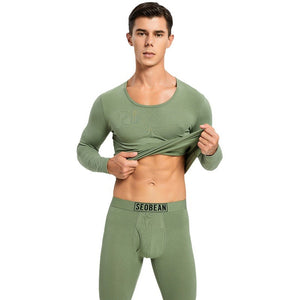 Thermal Underwear Knitted Cotton Stretchy Close-fitting Autumn Clothes And Pants