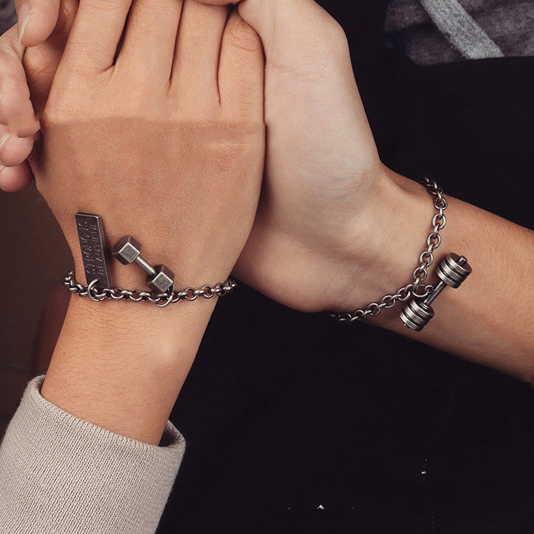 Bohemia Europe And The United States Popular Trend Sports Elements Small Dumbbells Bracelets