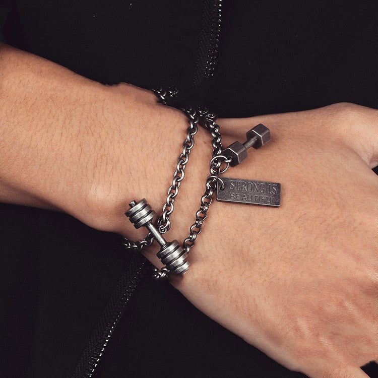 Bohemia Europe And The United States Popular Trend Sports Elements Small Dumbbells Bracelets