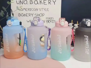 Extra Large Capacity  Cup With Straw Fitness Sports Water Bottle Fitness Big Bottles